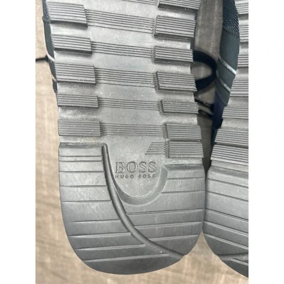 Hugo Boss Parkour Navy Blue Suede Mesh Sneakers Mens 43 50433661 - Picture 9 of 12